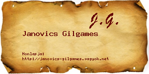 Janovics Gilgames névjegykártya